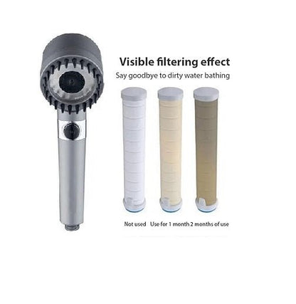 3 Modes Shower Head With Water Filter Tecnology