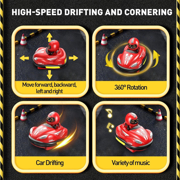 2 Pack Remote Control Bumper Cars | RC Ejecting Battle Toy for Kids