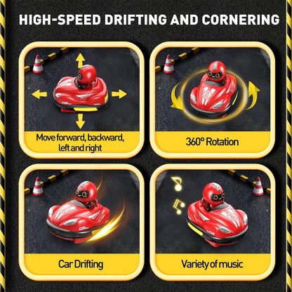 2 Pack Remote Control Bumper Cars | RC Ejecting Battle Toy for Kids