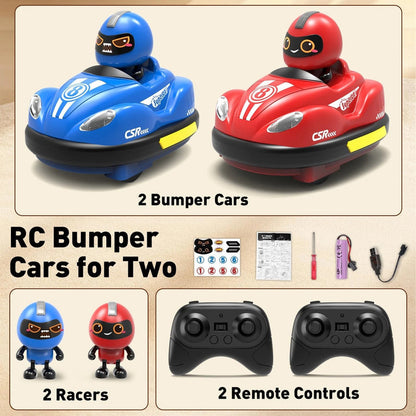 2 Pack Remote Control Bumper Cars | RC Ejecting Battle Toy for Kids