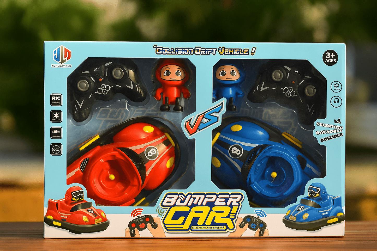 2 Pack Remote Control Bumper Cars | RC Ejecting Battle Toy for Kids