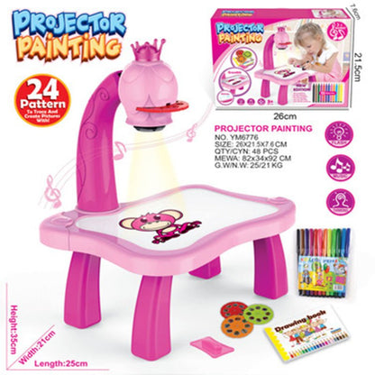 LED Projector Art Painting Table for Kids - Zambeel