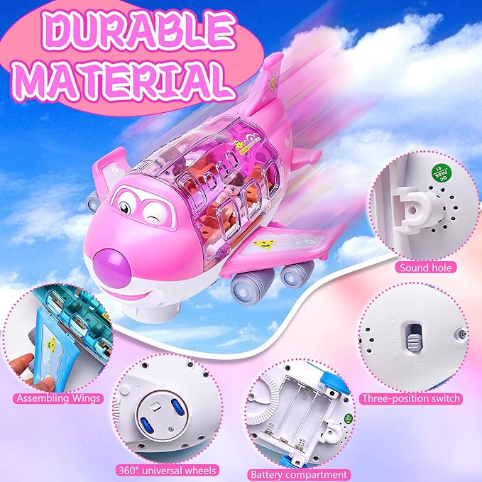 Rotating Electric Toy Airplane with 360 Degree Spinning Action